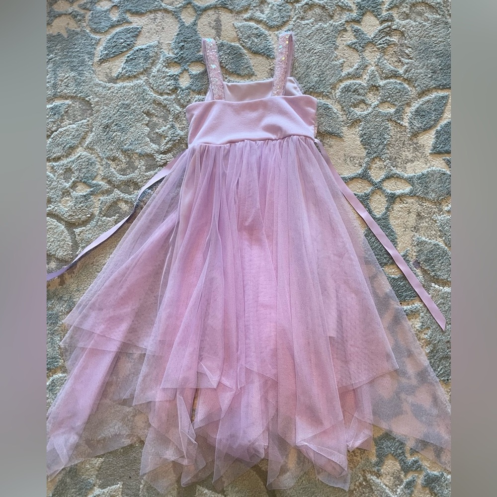 Zunie Purple Sequined Dress/Costume with Tulle Skirt, Girls Size Small - Picture 4 of 5